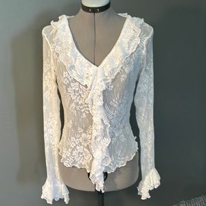 White lace stretch top, Newport News
